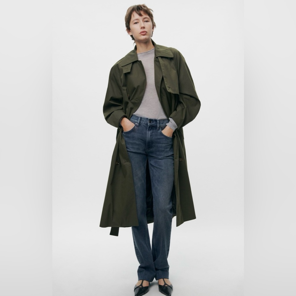 Zara NWT WATER REPELLENT TRENCH ZW COLLECTION